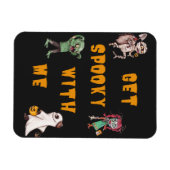 私と不気味ハロウィーンを取る マグネット (横)