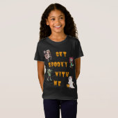私と不気味ハロウィーンを取る Tシャツ (正面フル)