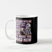 私と口論しても無駄 _ 面白い皮肉な関係 コーヒーマグカップ (左)