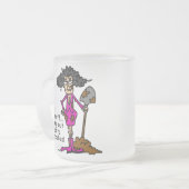 私と台なしにしないで下さい フロストグラスマグカップ (正面左)