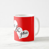 私と君のハート コーヒーマグカップ (正面右)