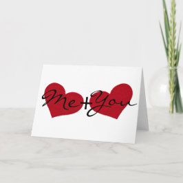 私と君のバレンタインデーハートグリーティングカード シーズンカード