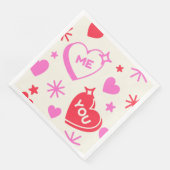 私と君ロマンチックハート紙ナプキン (コーナー)