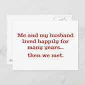 私と夫は何年も幸せに暮らしていた ポストカード (正面/裏面)