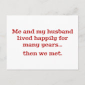 私と夫は何年も幸せに暮らしていた ポストカード (正面)
