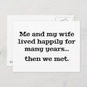 私と妻は何年も幸せに暮らした ポストカード (正面/裏面)