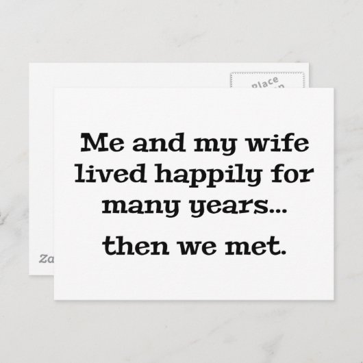 私と妻は何年も幸せに暮らした ポストカード (正面/裏面)