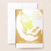 「私と家のホイルのカードは 箔カード (裏面封筒付き)