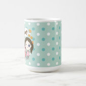 私と彼女の友人 – 猫とウサギ コーヒーマグカップ (中央)