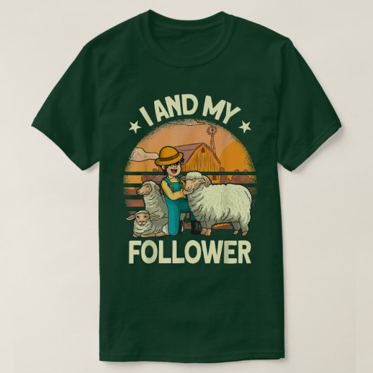 私と従者の農家羊農業Tシャツ Tシャツ (デザイン正面)