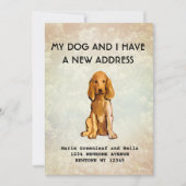 私と愛犬は引っ越しました 案内状 (正面)