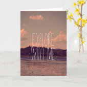 私と挨拶状を探検して下さい カード (黄色い花)