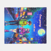 私と来のアニメゲーム | フリースブランケット (正面(横))