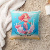 私と来一緒に泳いで クッション (ブランケット)