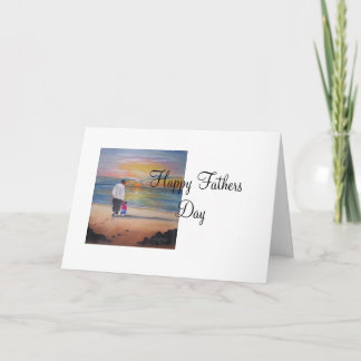 私と歩かせる、幸せな父の日 カード