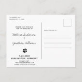 私と犬の結婚式だけデートを残して 案内ポストカード (裏面)