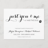私と犬の結婚式だけデートを残して 案内ポストカード (正面)