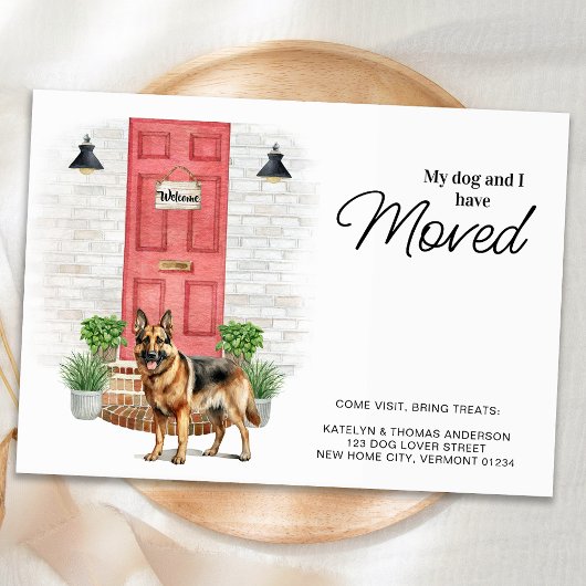 私と犬はドイツの羊飼いを引っ越した 案内状