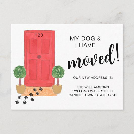 私と犬は引っ越してきた 案内ポストカード (正面)