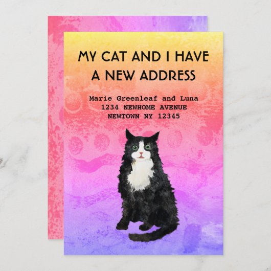 私と猫が感動した 案内状 (正面/裏面)