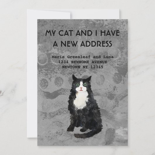 私と猫の引っ越しのお知らせ 案内状 (正面)