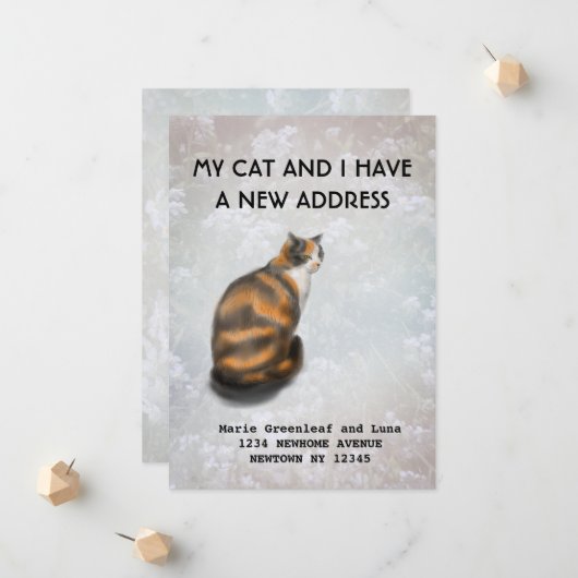 私と猫の引っ越しのお知らせ 案内状 (正面/裏面インサイチュ)