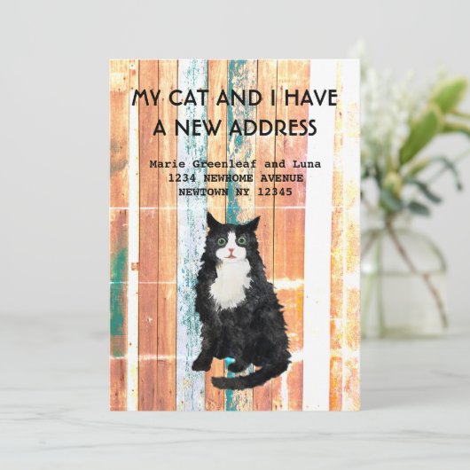 私と猫の引っ越しのお知らせ 案内状 (スタンド正面)