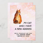 私と猫の引っ越しのお知らせ 案内状 (正面/裏面)