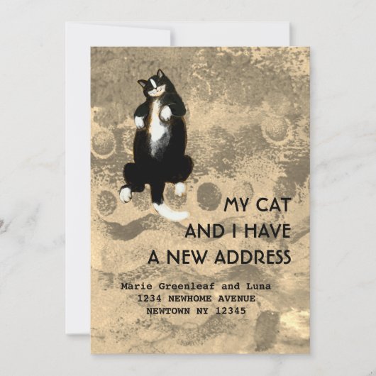 私と猫は引っ越した 案内状 (正面)