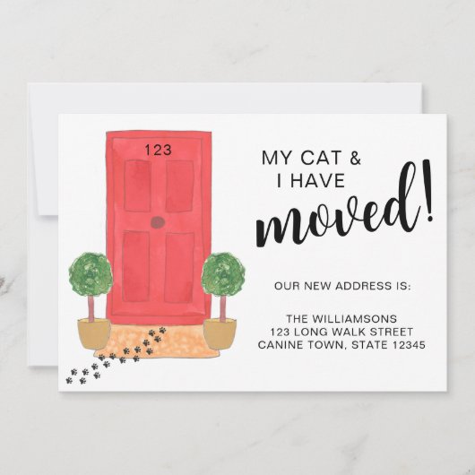 私と猫は引っ越してきた 案内状 (正面)