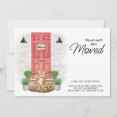 私と猫は赤い扉を動かしている 案内状 (正面)