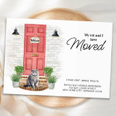 私と猫は赤い扉を動かしている 案内状