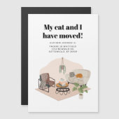 私と猫は転居先を変えた マグネット招待状 (正面/裏面)