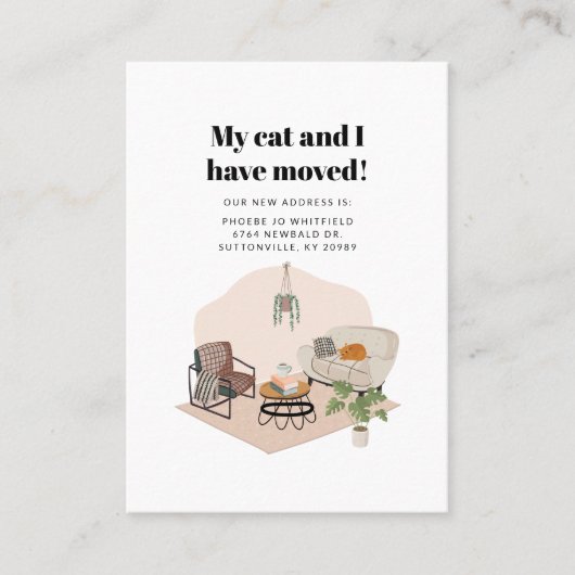 私と猫は転居先を変えた 名刺 (正面)