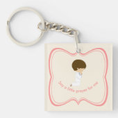 私と私たち全員のための小さな賛美祈りの言葉を言う キーホルダー (正面)