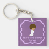 私と私たち全員のための小さな賛美祈りの言葉を言う キーホルダー (正面)