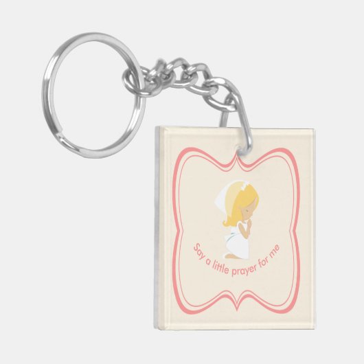 私と私たち全員のための小さな賛美祈りの言葉を言う キーホルダー (正面左)