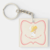 私と私たち全員のための小さな賛美祈りの言葉を言う キーホルダー (正面)