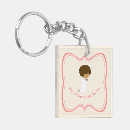 私と私たち全員のための小さな賛美祈りの言葉を言う キーホルダー (正面左)