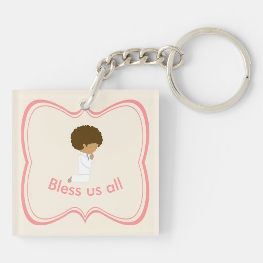 私と私たち全員のための小さな賛美祈りの言葉を言う キーホルダー (裏面)