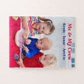 私と私のクルーのパーソナライズされた子供の写真 ジグソーパズル (横)