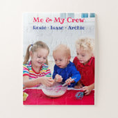 私と私のクルーのパーソナライズされた子供の写真 ジグソーパズル (縦)