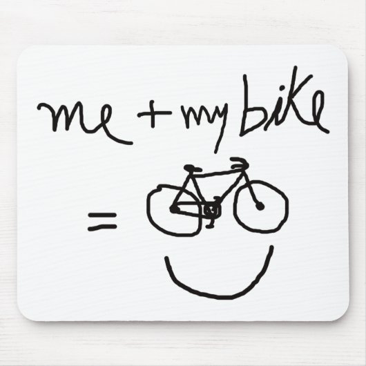 私と私のバイク=幸せ マウスパッド (正面)