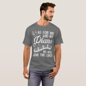 私と私のピアノは主にお仕えします ピアニスト Tシャツ (正面フル)