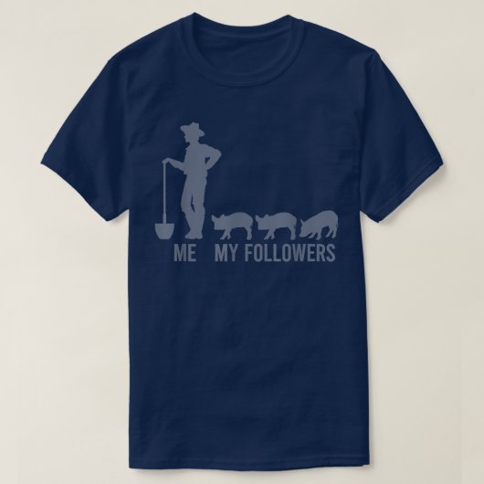 私と私のフォロワーおもしろいの豚農家豚ファーム4119 Tシャツ (デザイン正面)