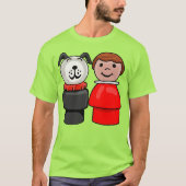 私と私のベスティーヴィンテージリトルピープル Tシャツ (正面)