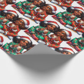 私と私のベスティー – ブラックガールラッピング紙 ラッピングペーパー (角)