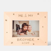 私と私の兄の兄弟姉妹新生児と年 レーザー彫刻フレーム