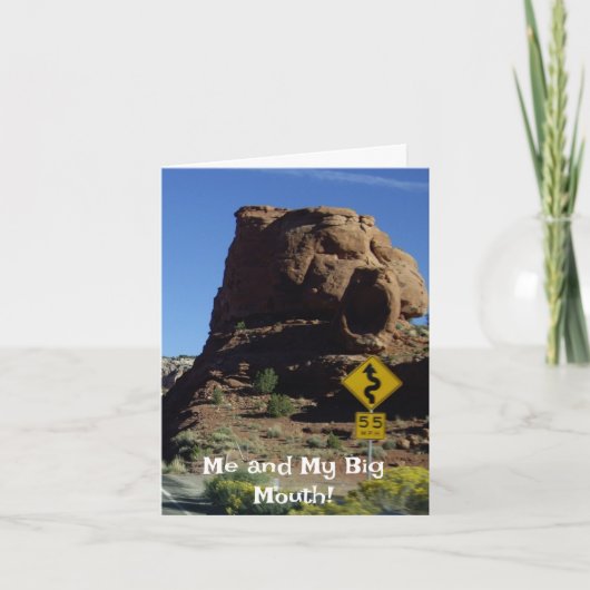 私と私の大きな口 – ごめんなさい!グリーティングカード カード (正面)