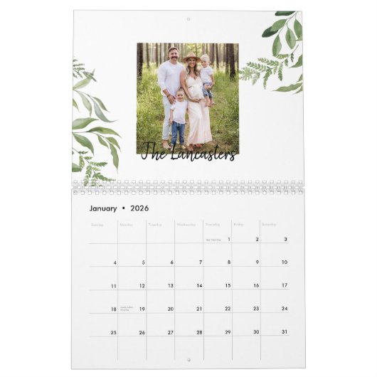 私と私の家については、主の写真を提供する カレンダー (1月 2026)